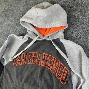 Renegade San Francisco Hoodie Gray Orange‎ Pullover Sweatshirt Size Small